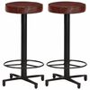 vidaXL Tabourets de bar lot de 2 66 cm cuir v&eacute;ritable