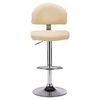 vidaXL Tabouret de bar Crème Similicuir