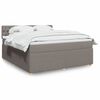 vidaXL Sommier &agrave; lattes de lit avec matelas Taupe 180x200 cm Tissu