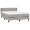 vidaXL Sommier &agrave; lattes de lit avec matelas Gris clair 140x200cm Tissu