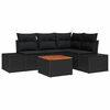 vidaXL Ensemble de canapé de jardin 5 pcs Noir