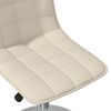 vidaXL Chaise pivotante de salle &agrave; manger Cr&egrave;me Tissu