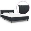 vidaXL Cadre de lit sans matelas noir similicuir 120x200 cm