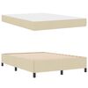 vidaXL Lit &agrave; ressorts avec matelas Cr&egrave;me 140 x 190 cm tissu