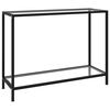 vidaXL Table console Transparent 100x35x75 cm Verre tremp&eacute;