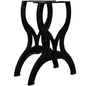 vidaXL Pied de table de salle &agrave; manger 2 pcs Cadre en X Fonte