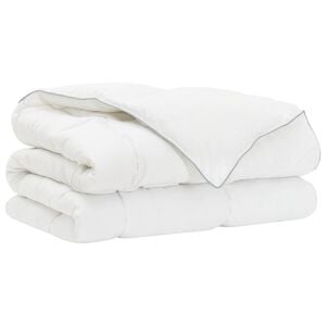 vidaXL Duvet complet toute l'ann&eacute;e Blanc 135 x 200 cm Fibre de bambou