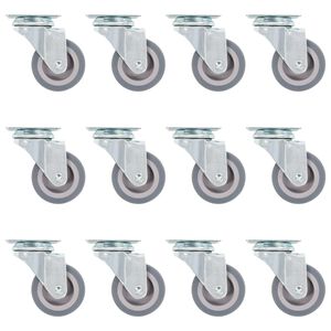 vidaXL 12 pcs Roulettes pivotantes 50 mm