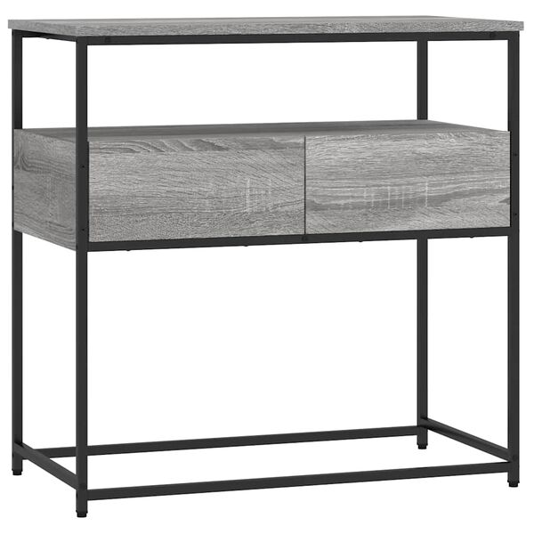 vidaXL Table console sonoma gris 75x40x75 cm bois d'ingénierie