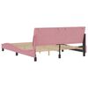 vidaXL Cadre de lit sans matelas Hanko rose 160x200 cm velours