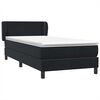 vidaXL Sommier &agrave; lattes de lit avec matelas noir 100x210 cm velours