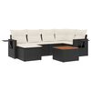 vidaXL Salon de jardin 7 pcs avec coussins noir r&eacute;sine tress&eacute;e