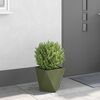 vidaXL Jardinière Vert olive 30 x 30 x 30 cm Acier