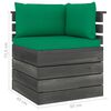 vidaXL Salon palette de jardin 3 pcs avec coussins Bois de pin massif