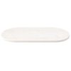 vidaXL Dessus de table blanc 90x45x2,5 cm bois de pin massif ovale