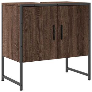 vidaXL Armoire lavabo de salle de bain ch&ecirc;ne marron 60x33x60 cm