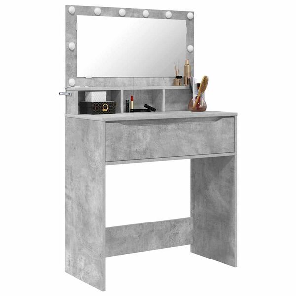 vidaXL Tables de maquillage pour chambre Gris b&eacute;ton 80 x 39,6 x 135 cm
