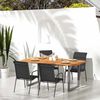 vidaXL Chaises de jardin 4 pcs Acier et textil&egrave;ne Noir