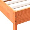 vidaXL Cadre de lit sans matelas cire marron 75x190 cm bois pin massif