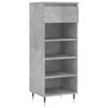 vidaXL Armoire &agrave; chaussures Gris b&eacute;ton 40x36x105 cm Bois d'ing&eacute;nierie
