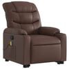 vidaXL Fauteuil inclinable de massage Marron Similicuir
