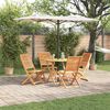 vidaXL Ensemble de salle &agrave; manger pour jardin 5 pcs Marron