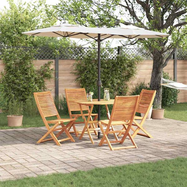 vidaXL Ensemble de salle &agrave; manger pour jardin 5 pcs Marron