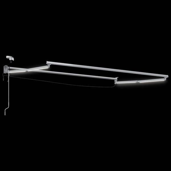 vidaXL Cadre de store r&eacute;tractable &eacute;lectrique Blanc 3,5 x 2,5 m