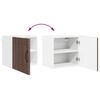 vidaXL Armoire de cuisine avec porte 2 pcs Ch&ecirc;ne brun 40 x 31 x 40 cm