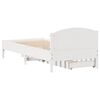 vidaXL Cadre de lit sans matelas blanc 90x190 cm bois de pin massif