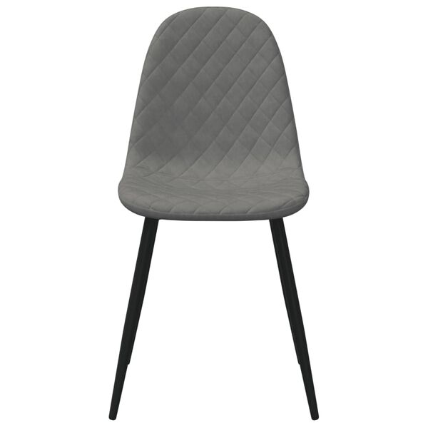 vidaXL Chaises à manger lot de 4 Gris clair Velours