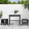 vidaXL Ensemble de bistrot de jardin 3 pcs gris bois de pin massif