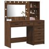vidaXL Table de Toilette Marron 78.5 x 41 x 135 cm Bois d'ing&eacute;nierie