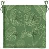vidaXL Coussins de chaise lot de 2 motif de feuilles 40x40x4 cm tissu