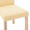 vidaXL Chaises &agrave; manger lot de 2 cr&egrave;me tissu