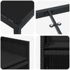 vidaXL Ensemble de salle &agrave; manger pour jardin 5 pcs Noir polyrotin