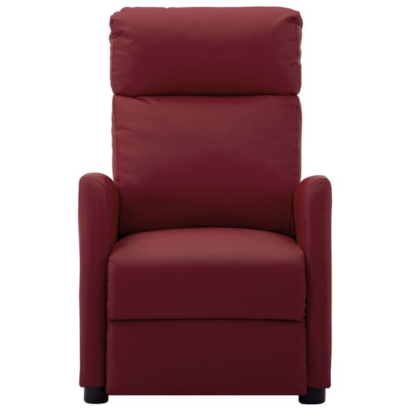 vidaXL Fauteuil de massage &eacute;lectrique Rouge bordeaux Similicuir