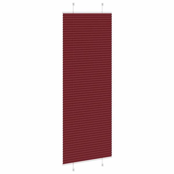 vidaXL Store pliss&eacute; rouge bordeaux 75x200 cm largeur du tissu 74,4 cm