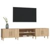 vidaXL Meuble TV Ch&ecirc;ne Sonoma 180x31,5x40 cm Bois d'ing&eacute;nierie