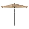 vidaXL Parasol de jardin avec mât en acier marron 288x288x225 cm