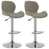 vidaXL Tabourets de bar lot de 2 gris clair velours
