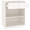vidaXL Armoire console Blanc 60x34x75 cm Bois de pin solide