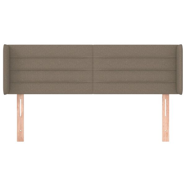 vidaXL T&ecirc;te de lit avec oreilles Taupe 147x16x78/88 cm Tissu