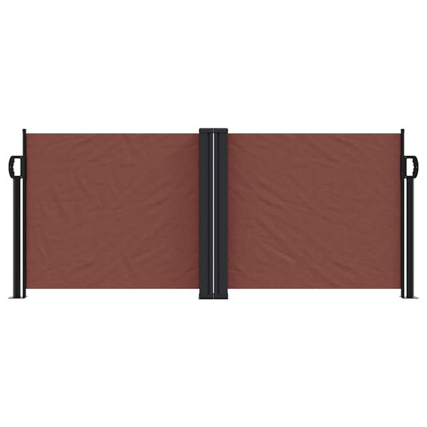 vidaXL Auvent lat&eacute;ral r&eacute;tractable marron 100x600 cm