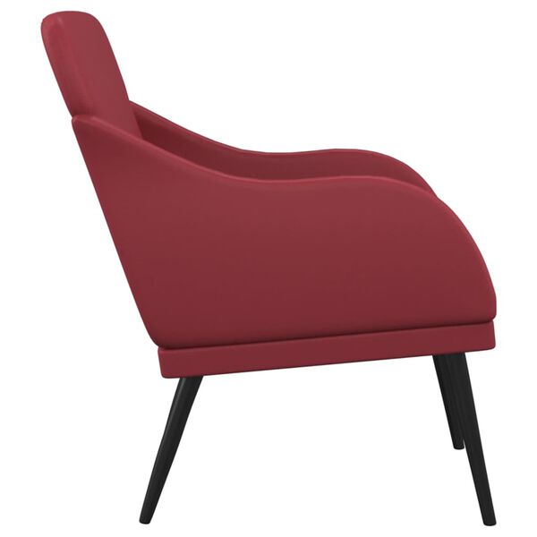 vidaXL Fauteuil Bordeaux 63x76x80 cm Similicuir