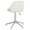 vidaXL Chaise pivotante de salle &agrave; manger Blanc Similicuir