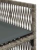 vidaXL Chaises de jardin avec coussins lot de 4 gris r&eacute;sine tress&eacute;e