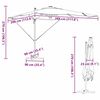 vidaXL Parasol Roma Taupe 286 x 285 x 270 cm Aluminium et polyester