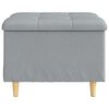 vidaXL Pouf de rangement avec coussin Gris clair 60 x 60 x 45 cm tissu