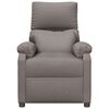 vidaXL Fauteuil électrique de massage Taupe Tissu